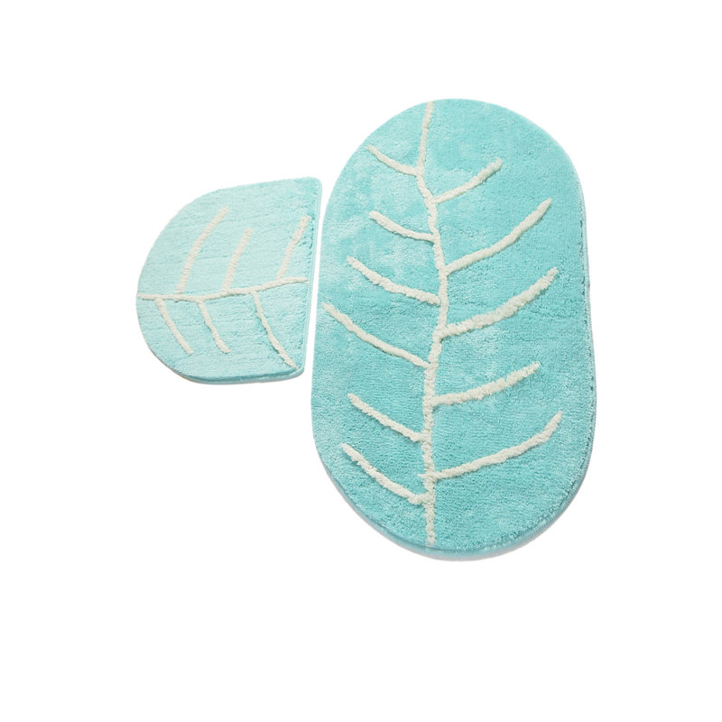Ensemble de 2 tapis de bain Bragenham, Bleu