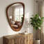 Miroir décoratif 24 "x 36" en bois massif irrégulier, pour chambre à coucher, salle de bain, salon, entrée-596967856-596967869