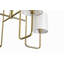 Lustre 8 lumières de style campagne moderne - laiton bicolore avec abat-jour en lin sur mesure-133691280