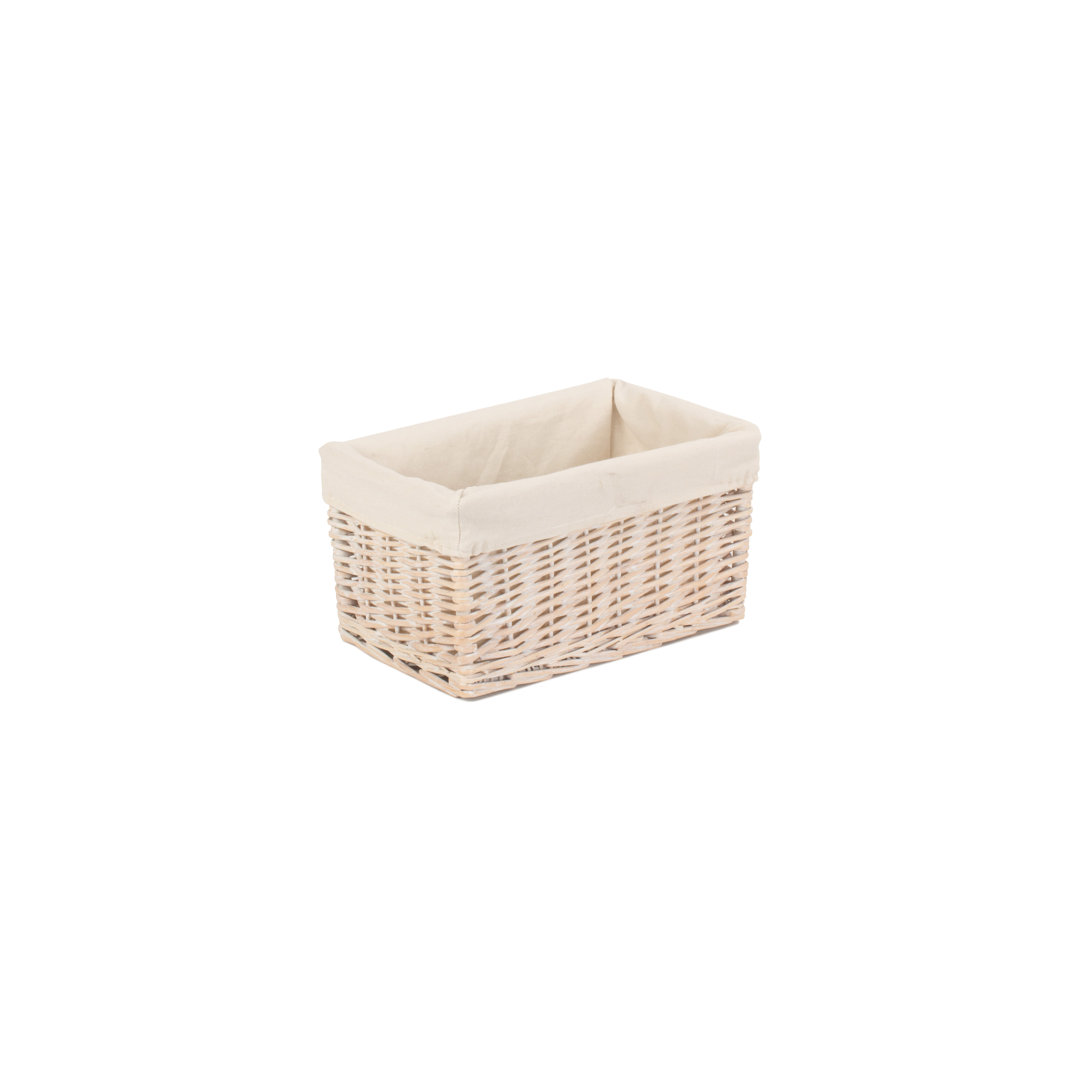 Wicker Storage Basket with Lining