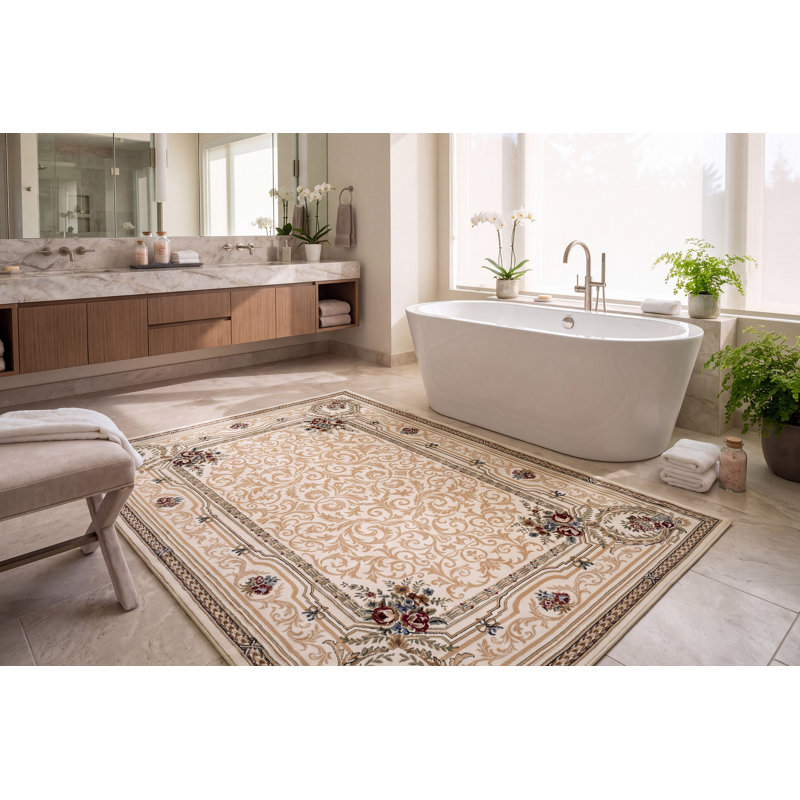 Tapis ivoire Attell, Rectangle 6 pi 7 po x 9 pi 6 po
