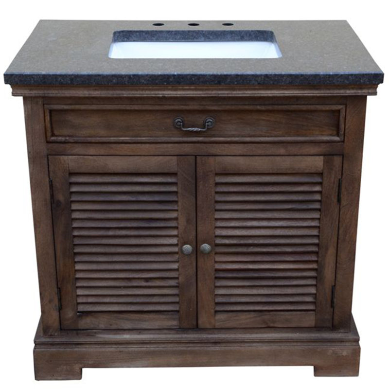 Ensemble de meuble-lavabo simple 22,5 po Eugune, Brun