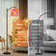 Lampe sur pied à arc avec abat-jour réglable tourbillon psychédélique style années 60 années 70 liquide et coloré texture marbrée lampe sur pied 3 températures de couleur à intensité variable lampe sur pied avec interrupteur au pied pour la chambre à coucher