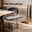 Table de bout en acrylique transparent - table d'appoint ronde moderne pour les petits espaces, capacité robuste de 35 lb, assemblage facile sans outil pour le salon, la chambre à coucher et le bureau