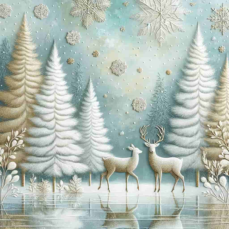 " Enchanted Winter Forest ", 30" H x 30" W x 1.5" D