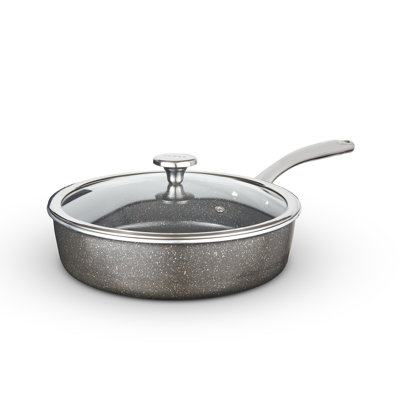 Tower T900205 Cerastone Pro 28cm Forged Aluminium Multi-Pan with Tempered Glass Lid, Non-Stick Coating, Graphite