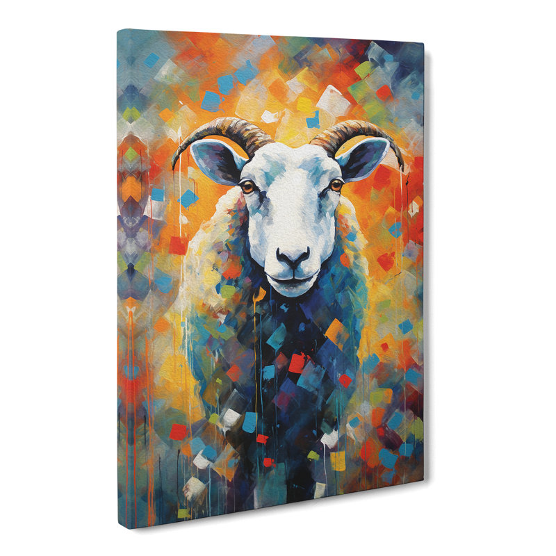 Sheep Abstract - Wrapped Canvas, 60cm H x 40cm W x 3cm D