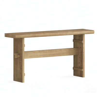 Durable Solid Wood Entryway Table, Farmhouse-Style Console with High Load Capacity and Easy Assembly