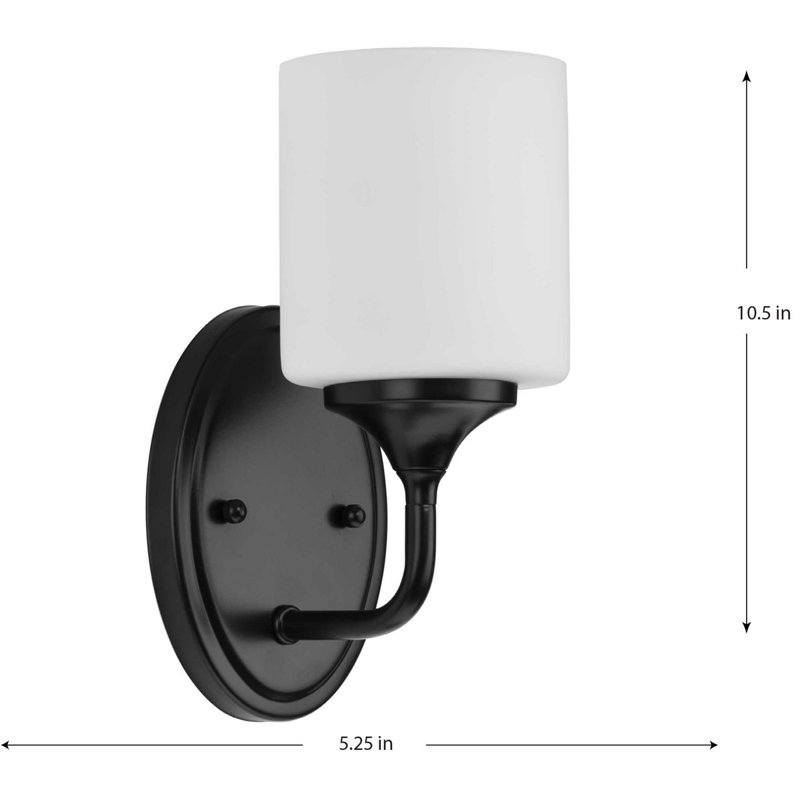 Shannagh Dimmable Bath Sconce, Matte Black