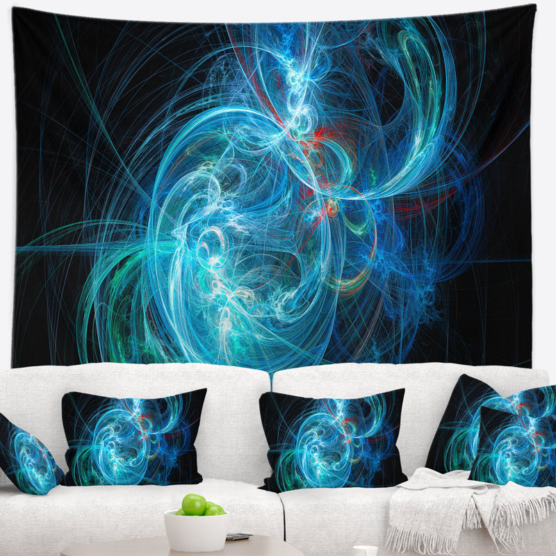 Abstract Polyester Tapestry, 32" H x 39" W