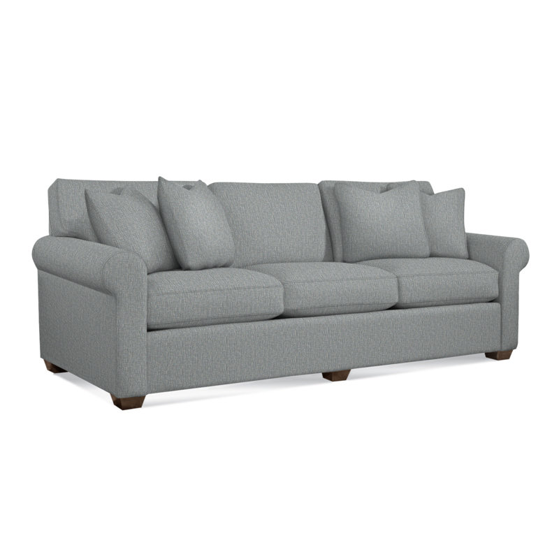 Bedford Upholstered 98'' Sofa, Light Blue Performance Fabric; 0851-55, Mineral