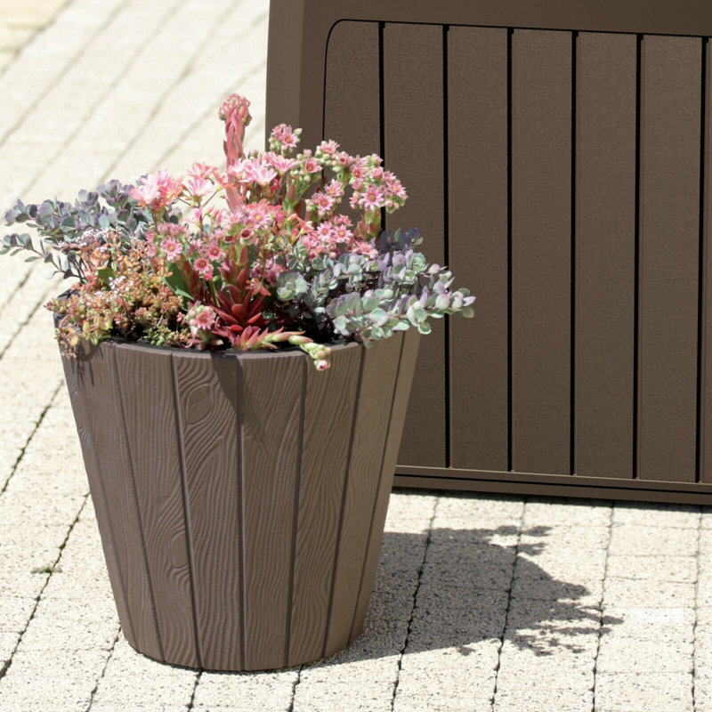 Ernice Pot Planter, Brown, 28cm H x 30cm W x 28cm D