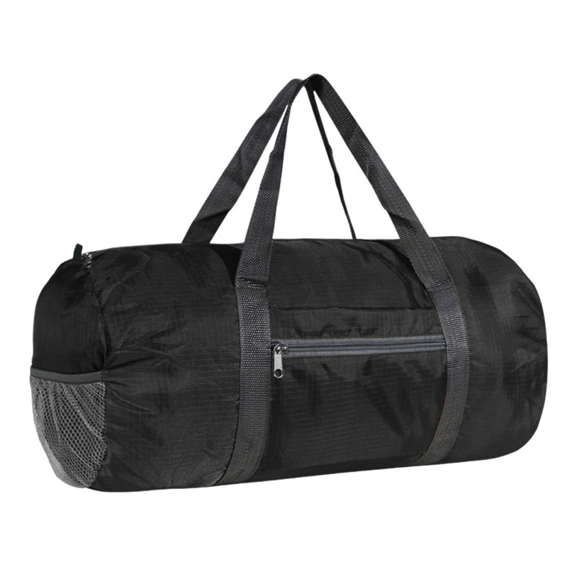  Gym Bag for Men & Women, Foldable Duffle Bag Durable for Sports, Gym & Travel, Black, Black