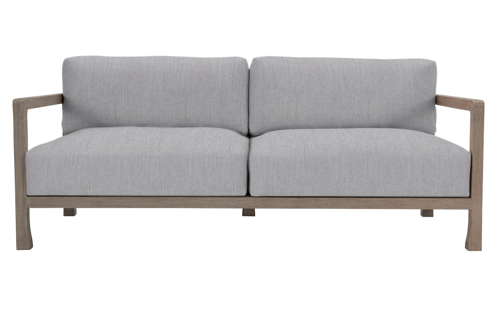 Tanah 80" Teak Patio Sofa, Canvas Granite Sunbrella® Canvas