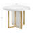 Roman 4 - Person Faux Marble Top Pedestal Dining Set-87376803