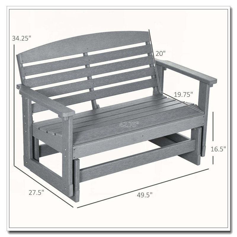 Banc oscillant double pour 2 personnes
