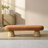 Dining Bench For Dining Room, Upholstered Bedroom End Of Bed Entryway Bench, Boucle Ottoman For Living Room, 64"L Orange Stool Top Wood Leg 300 LBS Weight Capacity-597007330