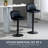 Homcom Adjustable Bar Stools Set Of 2, Velvet Counter Height Barstool, Upholstered Kitchen Stool With Swivel Seat, Steel Frame, Footrest For Kitchen Counter And Dining Room