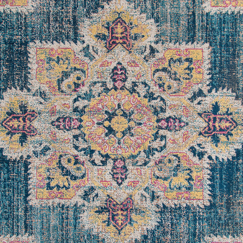 Kinslee Vintage Medallion Ultra Low Pile Performance Area Rug, Rectangle 9'10" x 13'10"