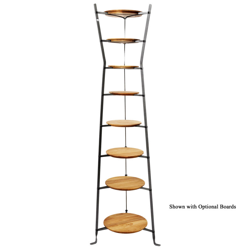 Hammered Steel 8-Tier Hourglass Cookware Stand
