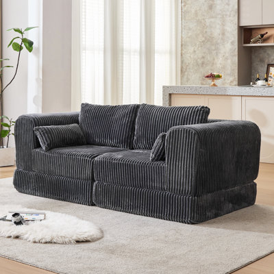 80” Compression Folding Convertible Sleeper Sofa Bed