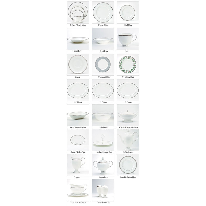 Rochelle Platinum Dinnerware Collection