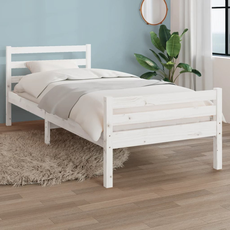 Maxton Solid Wood Bed, Black, 200 x 200cm