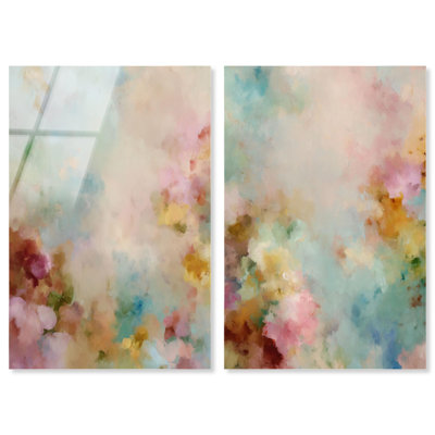 Ensemble d'art abstrait moderne « Purity of Soft Shades II & III » en impression acrylique par Art Remedy, prêt à  accrocher, 10 x 15