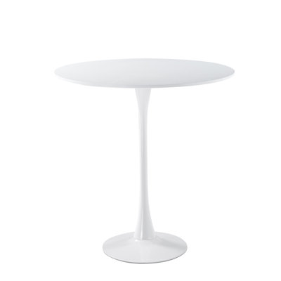  Bristol 35" Round Bar Height Dining Table – 4-6 Person Pedestal High-Top Table with Industrial Iron Base, Easy-Clean MDF Top for Kitchen, Bistro, and Home Bar