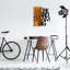Accessoire mural décoratif en bois, noyer et noir, 18,9 po x 22,8 po | 50% bois (épaisseur: 1,2 po) et 50% métal | Conception unique pour la décoration intérieure, fixation murale facile | Variation naturelle de la couleur et de la texture