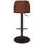 Edwin - Tabouret de bar pivotant réglable - noir