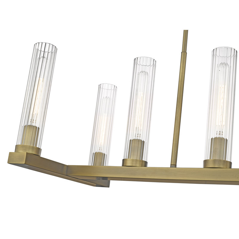 Mortola 9 - Light Brass Kitchen Island Pendant