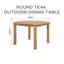 Truro Outdoor Round Teak Dining Table