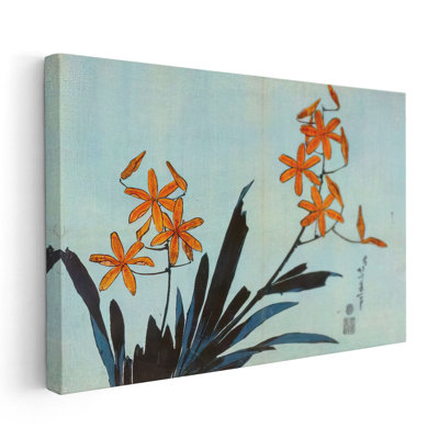 Orange Orchids - Canvas Print Wall Art