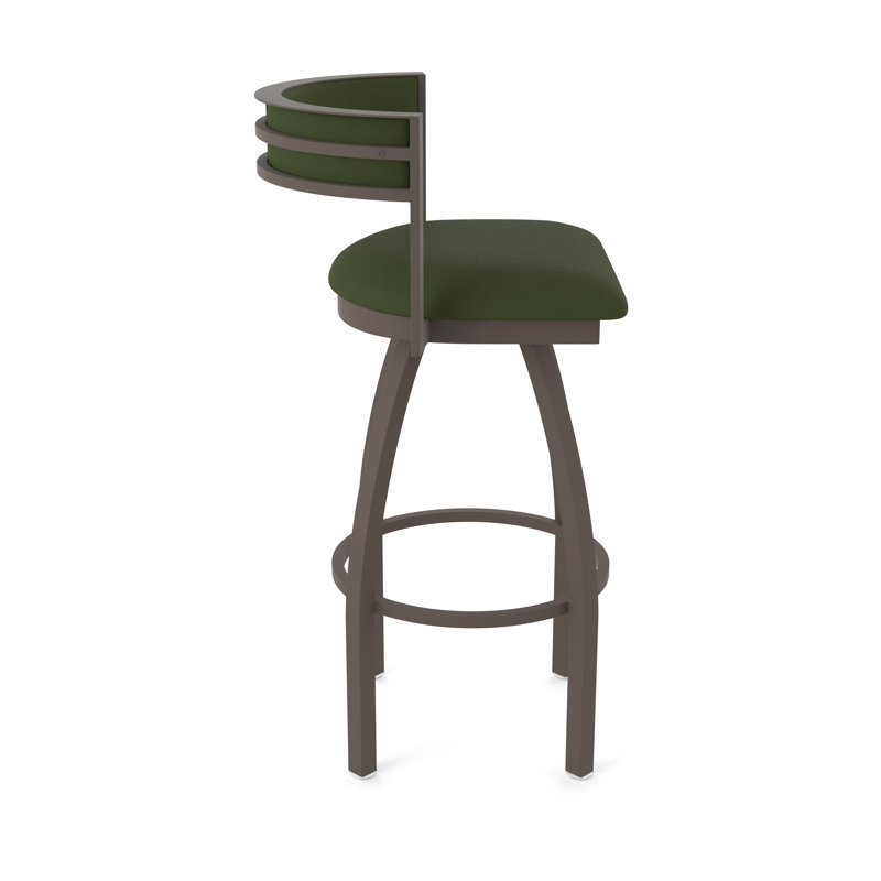 Tabouret Artémis, Vinyle - pin Canter, Bronze, Tabouret de bar (siège d'une hauteur de 36 po)
