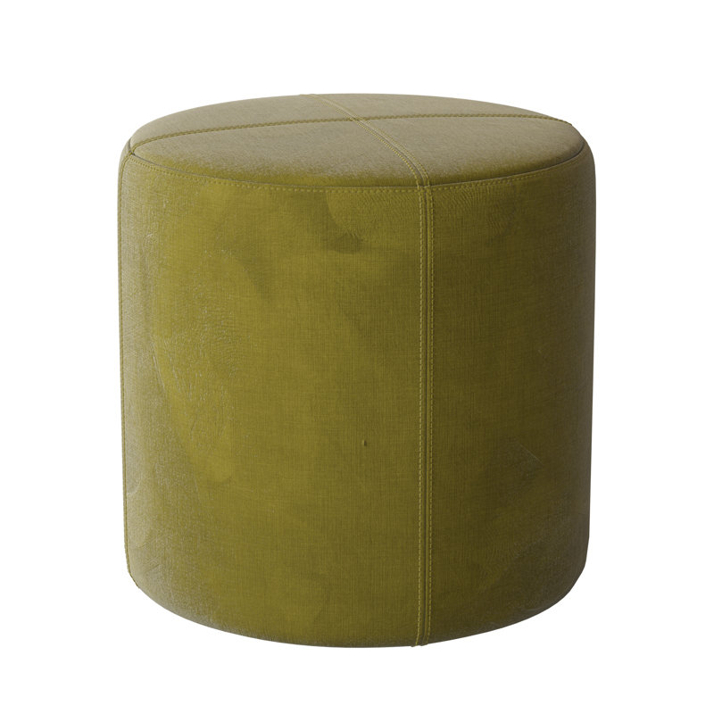 Porthleven Upholstered Ottoman, Velvet Avocado