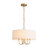 American Traditional 4-Light Linen Drum Shaded Pendant