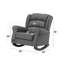 Chaise berçante Fabien en tissu gris