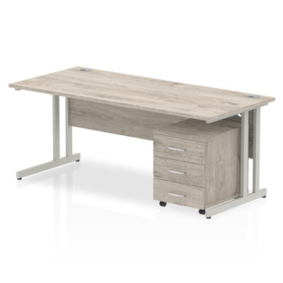 Zetta Metal Base Executive Desk