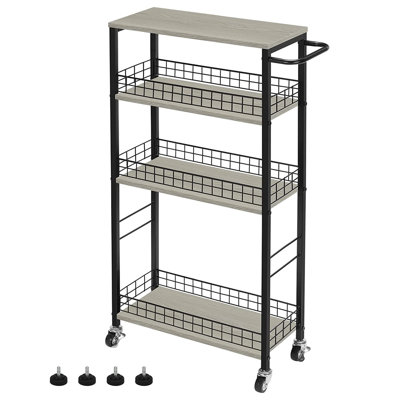 Adrash 87.7cm H x 42.2cm W Utility Cart with Wheels