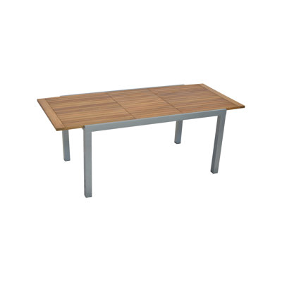 Nealey Rectangular Wood Extendable Outdoor Dining Table , 200cm W 90cm D