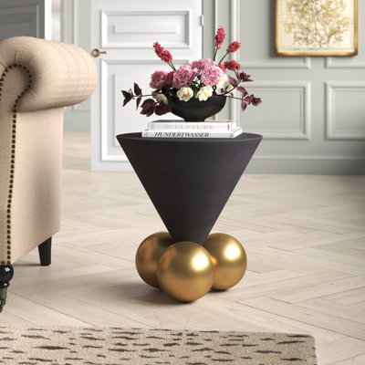 Nerissa Concrete Top End Table