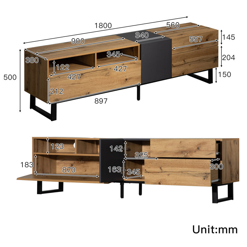 Unfinished TV Stand for TVs up to 49"