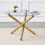 Table ronde en verre de 42 pouces