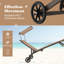 Chaise longue ajustable pour patio avec porte-gobelet et roulettes