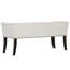 Élégant banc rembourré crème avec têtes de clou et passepoil, mousse de siège à haute densité, pour plusieurs pièces, accoudoirs rembourrés confortables à texture à chevrons, dans la chambre à coucher-2070071605