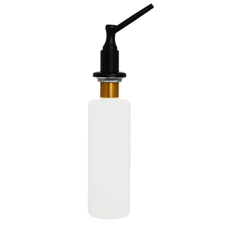 Distributeur de savon liquide / désinfectant pour les mains avec bouteille rechargeable de 12 oz, Noir mat