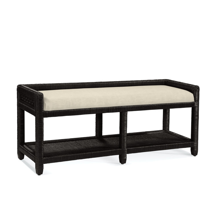 Banc de rangement en osier Glinda