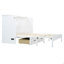 Lit escamotable double avec grands tiroirs, blanc