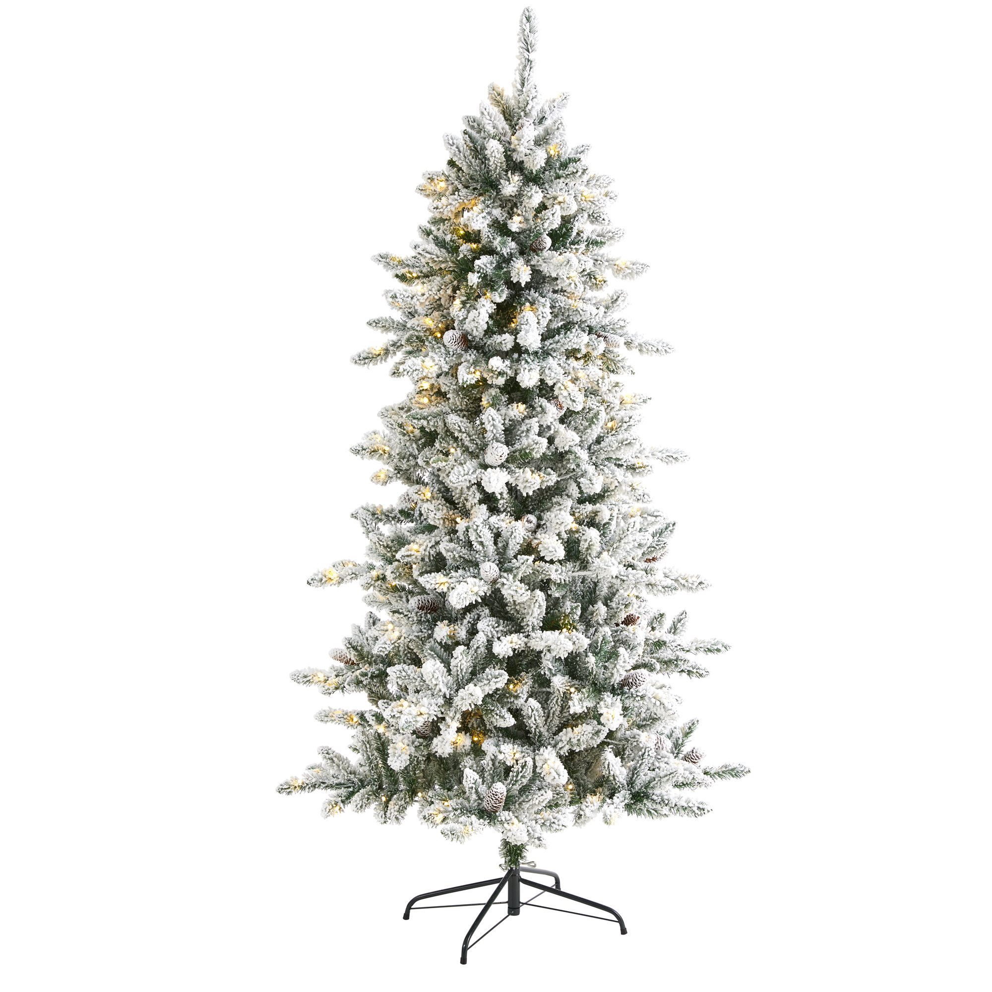 Lighted Artificial Fir Christmas Tree, 6.5' H